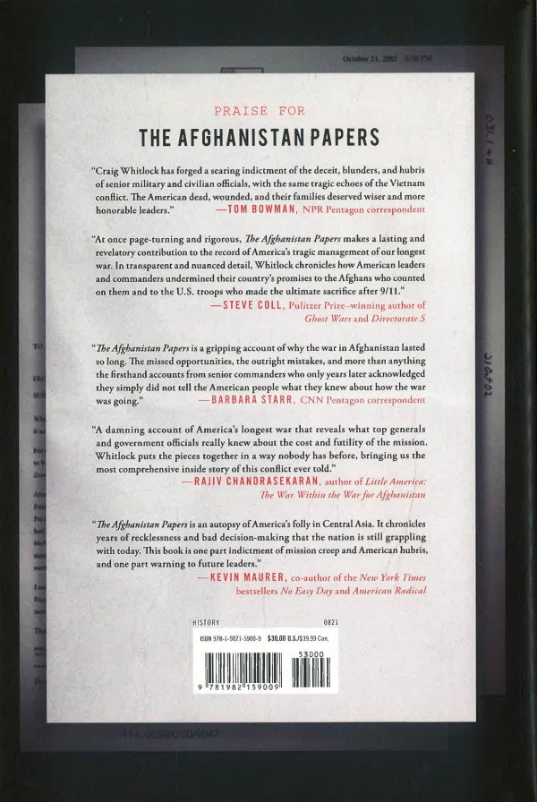 The Afghanistan Papers: A Secret History of the War Sale