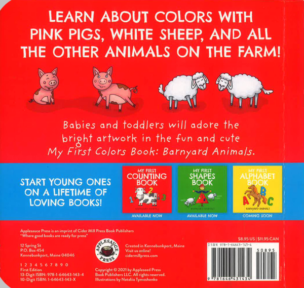 My First Colors Book: Barnyard Animals Sale