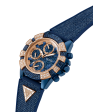 40th Anniversary Special Edition GUESS Ladies Blue Rose Gold Tone Multi-function Watch For Discount