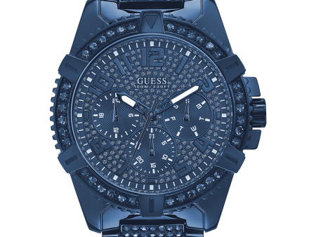 GUESS Mens Blue Multi-function Watch Cheap