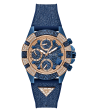 40th Anniversary Special Edition GUESS Ladies Blue Rose Gold Tone Multi-function Watch For Discount