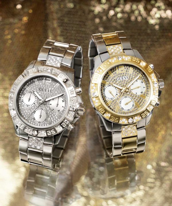 GUESS Ladies Silver Tone Multi-function Watch Online Hot Sale