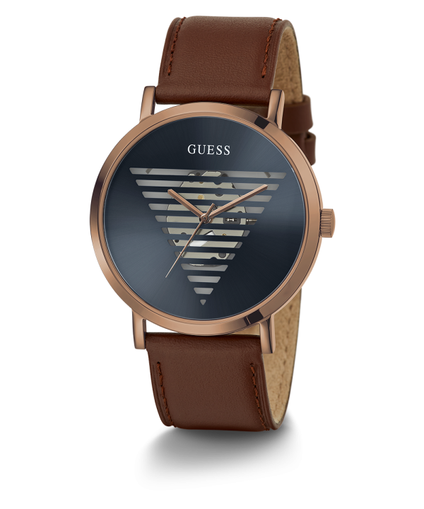 GUESS Mens Brown Coffee Analog Watch Fashion