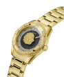 GUESS Mens Gold Tone Analog Watch Discount