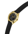 GUESS Ladies Black Gold Tone Analog Watch Online