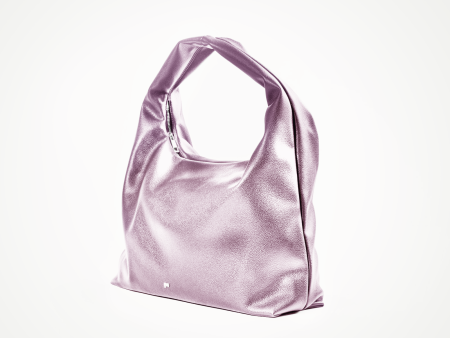 [ON HAND] Large Hobo Bag in Metallic Pink (Heavy Pebbled) For Discount