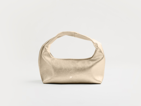 [ON HAND] Mini Hobo Bag in Gold (Heavy Pebbled) Discount