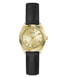 GUESS Ladies Black Gold Tone Analog Watch Online