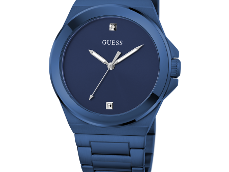 GUESS Mens Blue Analog Watch For Discount