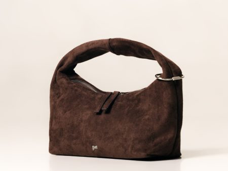 [ON HAND] Midi Hobo Bag in Suede Cocoa Hot on Sale