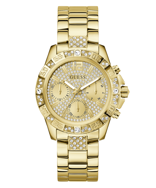 GUESS Ladies Gold Tone Multi-function Watch Discount