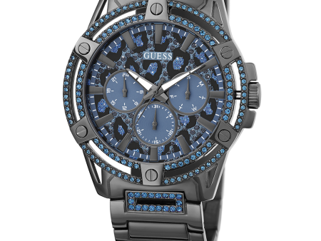 GUESS Mens Gunmetal Multi-function Watch For Sale