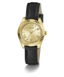 GUESS Ladies Black Gold Tone Analog Watch Online