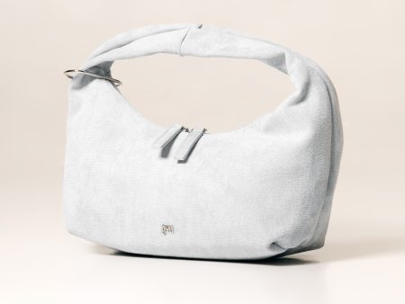 [ON HAND] Midi Hobo Bag in Suede Sky Fashion