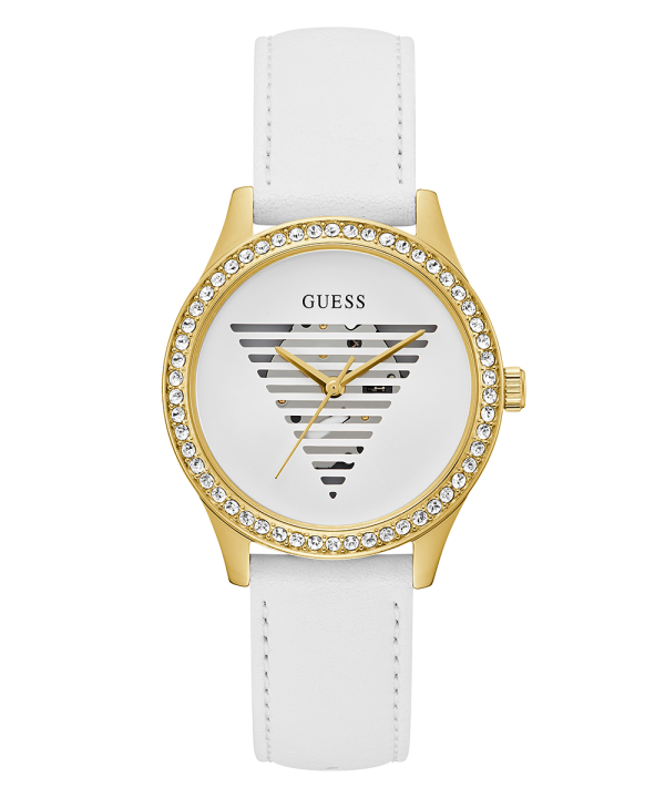 GUESS Ladies White Gold Tone Analog Watch Supply