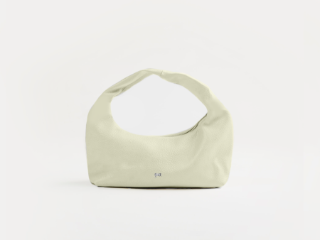 [ON HAND] Mini Hobo Bag in Eggshell (Heavy Pebbled) For Discount