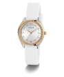 GUESS Ladies White 2-Tone Analog Watch Sale