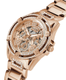 GUESS Ladies Rose Gold Tone Multi-function Watch Discount