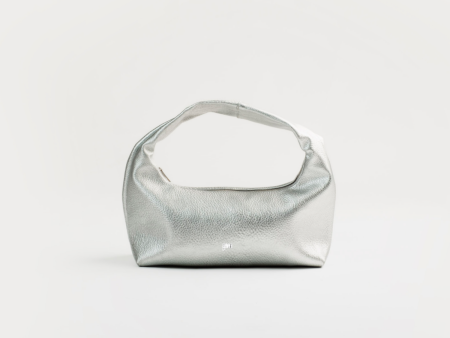 [ON HAND] Mini Hobo Bag in Silver (Heavy Pebbled) Discount