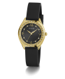 GUESS Ladies Black Gold Tone Analog Watch Online