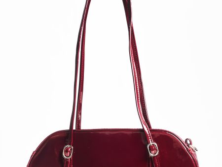 [ON HAND] Baguette Bag in Burgundy (Patent) For Cheap