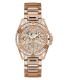 GUESS Ladies Rose Gold Tone Multi-function Watch Discount