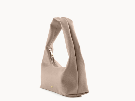 [ON HAND] Small Hobo Bag in Taupe (Heavy Pebbled) Discount