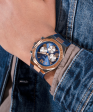 GUESS Mens Blue 2-Tone Multi-function Watch For Sale