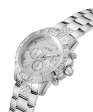 GUESS Mens Silver Tone Multi-function Watch Cheap