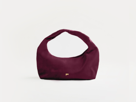 [ON HAND] Mini Hobo Bag in Plum (Heavy Pebbled) Online