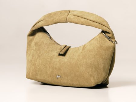 [ON HAND] Midi Hobo Bag in Suede Khaki Supply