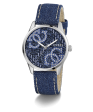 GUESS Ladies Blue Silver Tone Analog Watch Sale