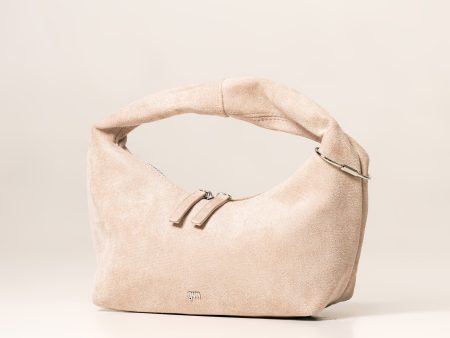 [ON HAND] Midi Hobo Bag in Suede Sand on Sale