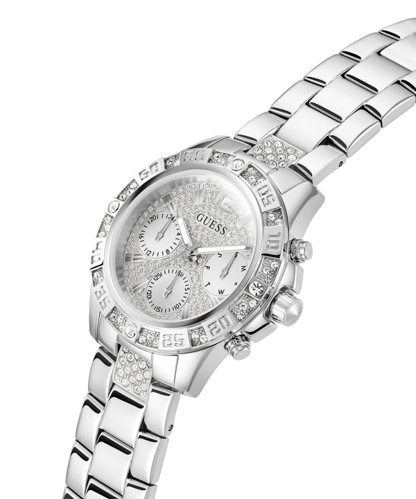 GUESS Ladies Silver Tone Multi-function Watch Online Hot Sale