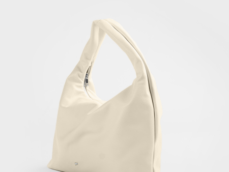 [ON HAND] Large Hobo Bag in Eggshell (Heavy Pebbled) Online Hot Sale