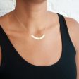 Golden Leaf Arc Necklace Hot on Sale