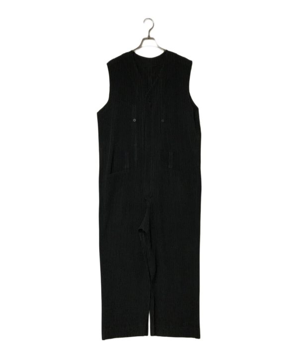 [Pre-owned] HOMME PLISSE ISSEY MIYAKE Pleated jumpsuit Jump suits All-in-one Black HP93JI144 HP93JI144 on Sale