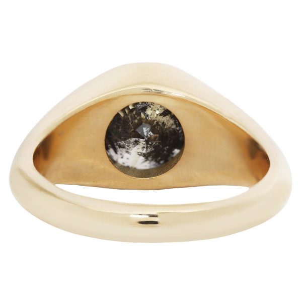 Charcoal Diamond Signet Ring Online Hot Sale