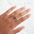 Dark Gray Pear Shaped Claw Ring on Sale