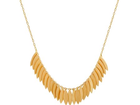 Golden Leaf Arc Necklace Hot on Sale