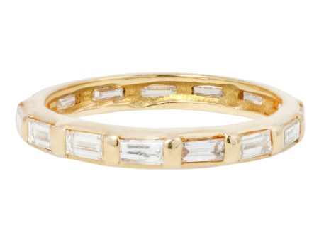 Gold & Diamond Baguette Eternity Band Sale