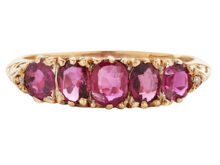 Five Ruby Half Hoop Ring Online now