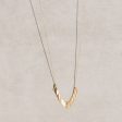 Golden Leaf Arc Necklace Hot on Sale