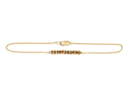 Champagne Diamond Textile Row Bracelet For Discount