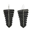 Oxidized Silver Fishbone Earrings on Sale